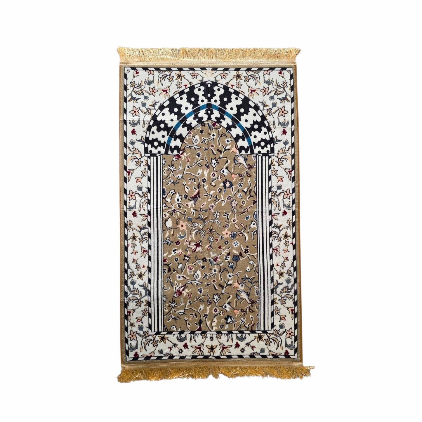 QISSAH Madina 3D Rawdah Padded Premium Prayer Mat
