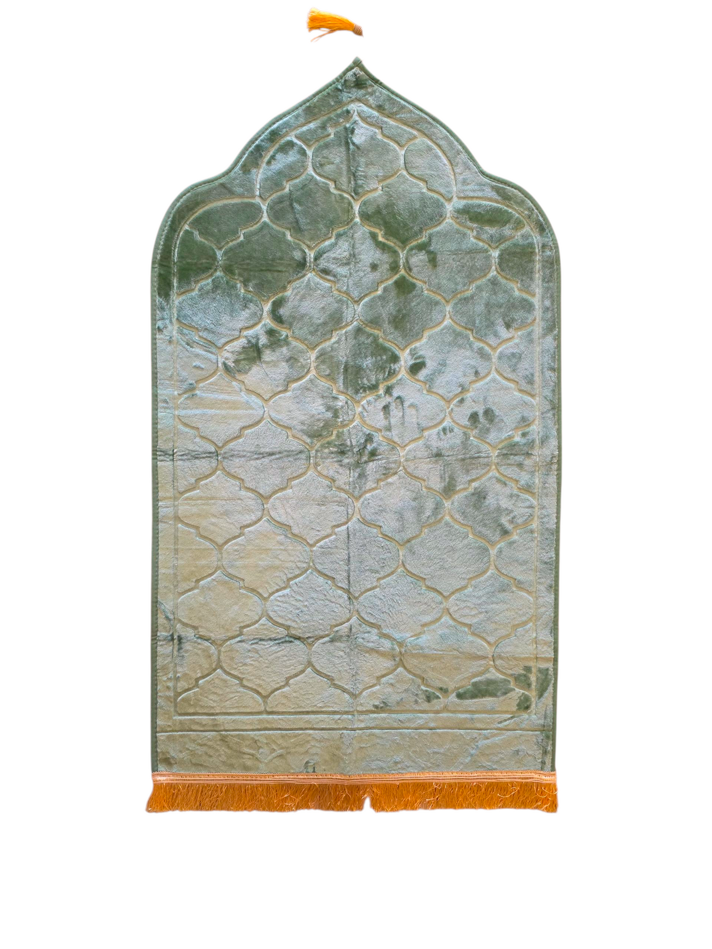 Green Velvet Personalized Prayer Mat