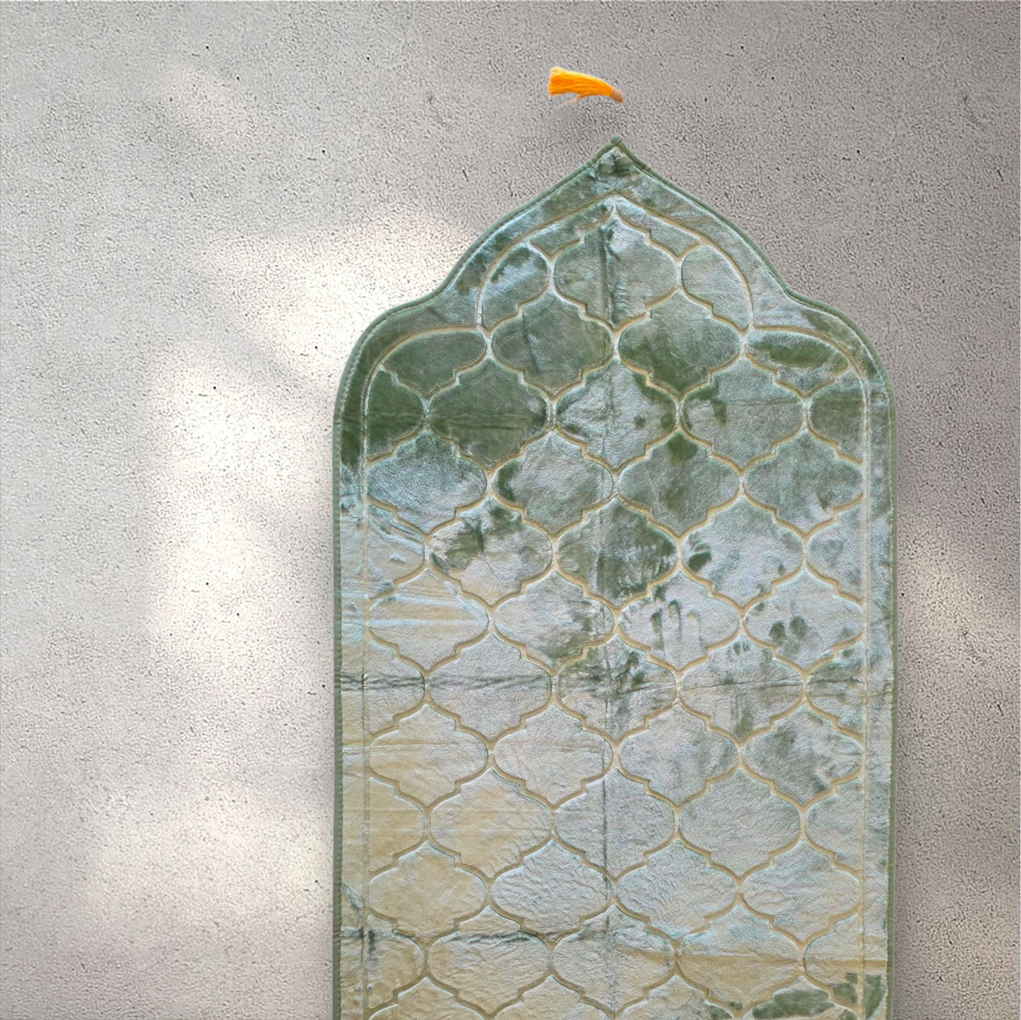 Green Velvet Personalized Prayer Mat