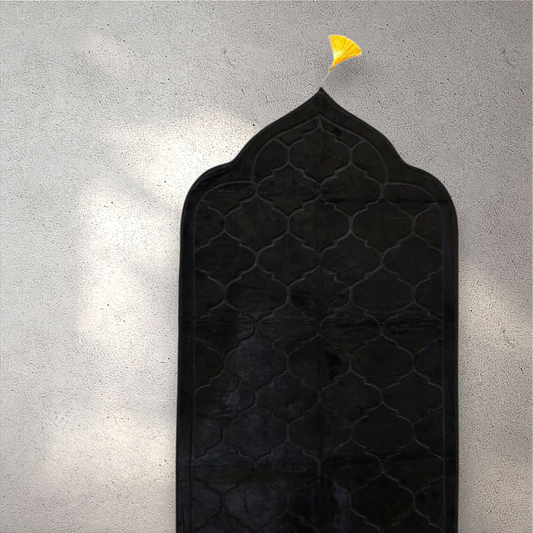 Black Velvet Premium Prayer Mat