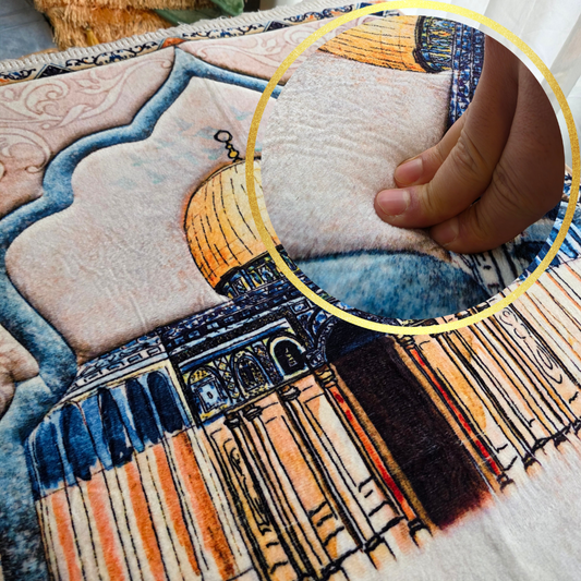 QISSAH Al Aqsa 3D Padded Premium Prayer Mat