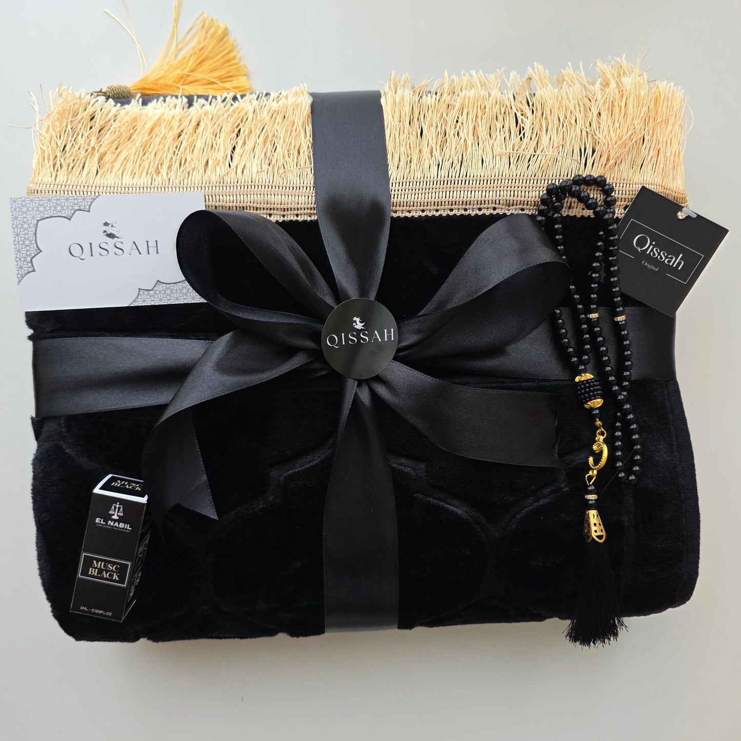 Black Velvet Personalized Prayer Mat