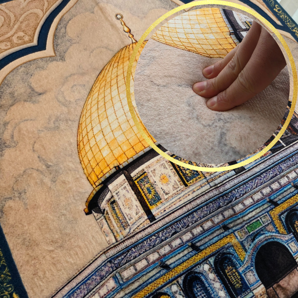 QISSAH Al Aqsa 3D Padded Premium Prayer Mat