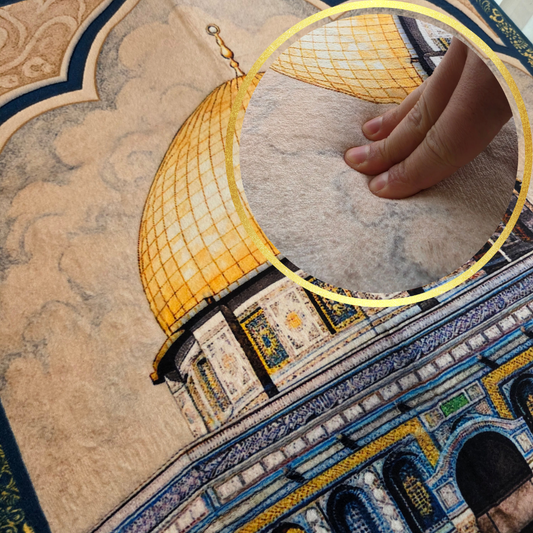 QISSAH Al Aqsa 3D Padded Premium Prayer Mat