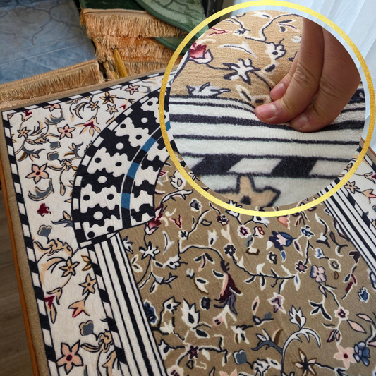 QISSAH Madina 3D Rawdah Padded Premium Prayer Mat