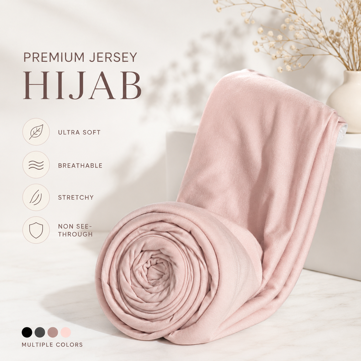 QISSAH Premium Airy Jersey - Soft Pearl