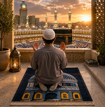 QISSAH Qubbat as-Sakhrah 3D Padded Premium Prayer Mat