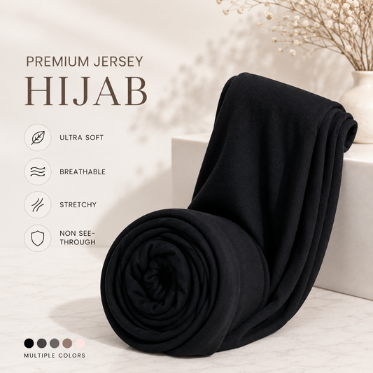 QISSAH Premium Airy Jersey - Aswad