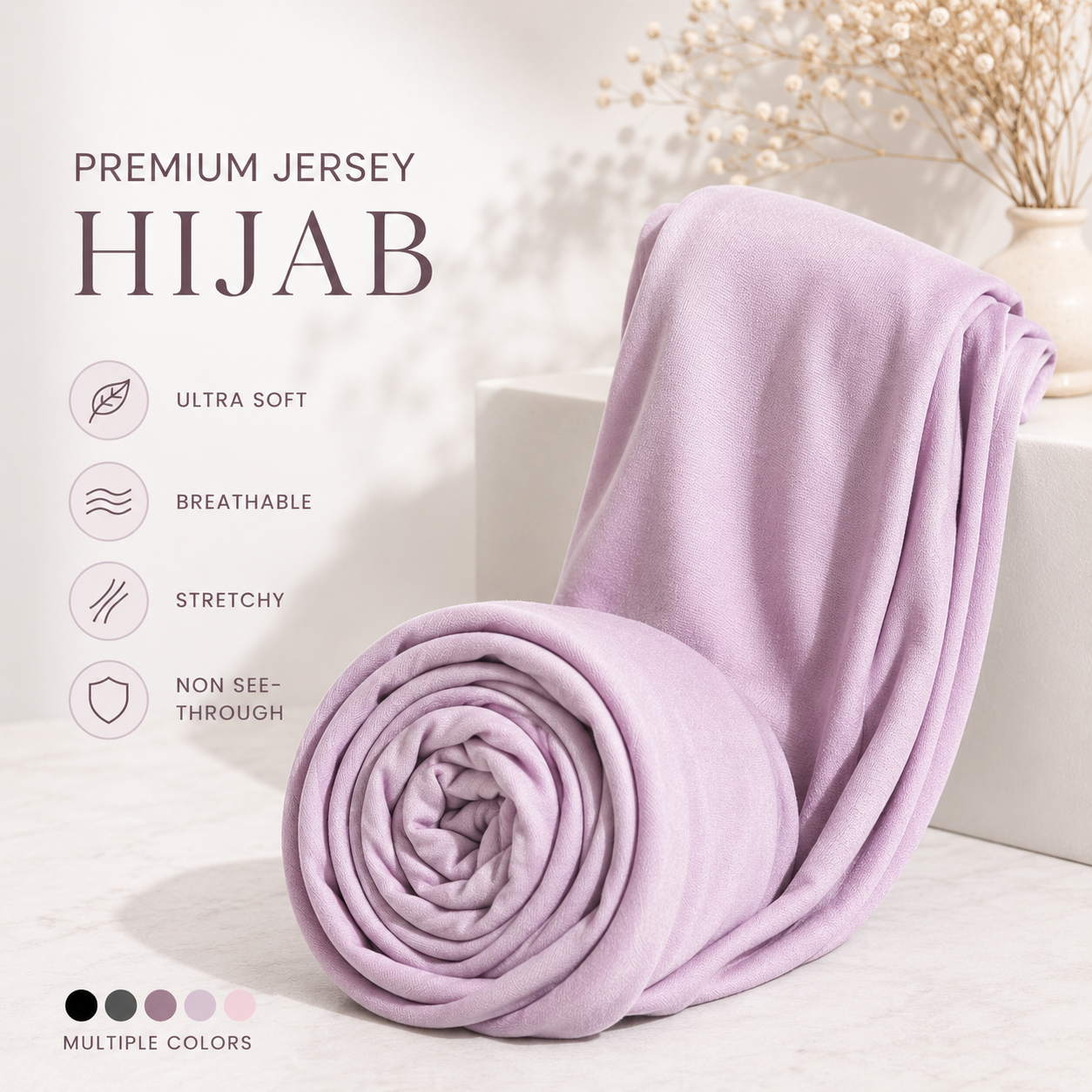 QISSAH Premium Airy  Jersey - Salmon pink