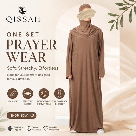 QISSAH Prayer wear one piece - Taupe